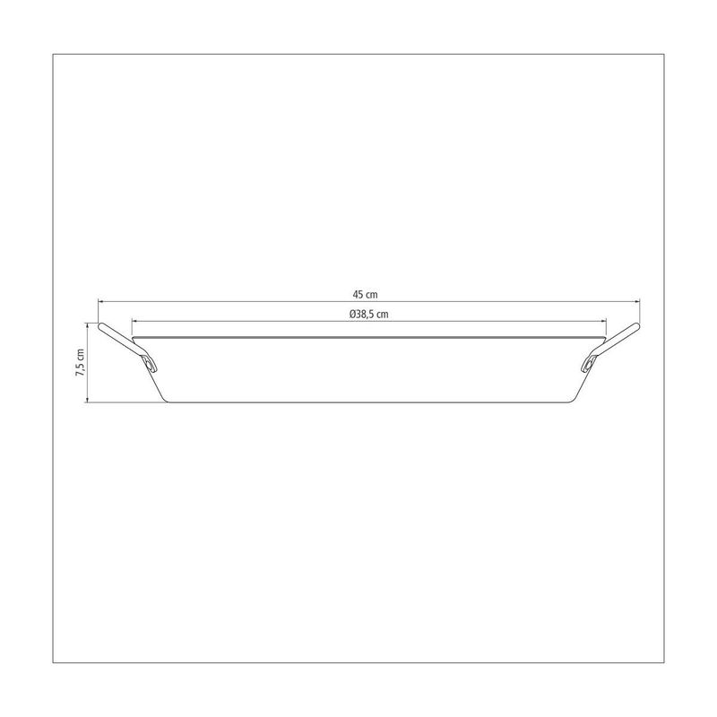 Paellera Tramontina Loreto en Aluminio con Revestimiento Interno Antiadherente Starflon Max con Asas Metalicas Grafito 38 cm 5,4 L