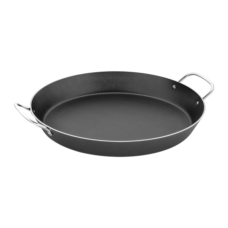 Paellera Tramontina Loreto en Aluminio con Revestimiento Interno Antiadherente Starflon Max con Asas Metalicas Grafito 38 cm 5,4 L