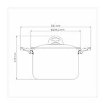 Olla Pasta Tramontina Loreto en Aluminio con Revestimiento Interno y Externo en Antiadherente Starflon Max Grafito 22 cm 5,7 L