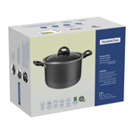 Olla Pasta Tramontina Loreto en Aluminio con Revestimiento Interno y Externo en Antiadherente Starflon Max Grafito 22 cm 5,7 L