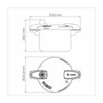 Olla a Presion Tramontina Arizona en Aluminio con Revestimiento Interno y Externo Antiadherente Starflon Max Rojo 20 cm 4,5 L