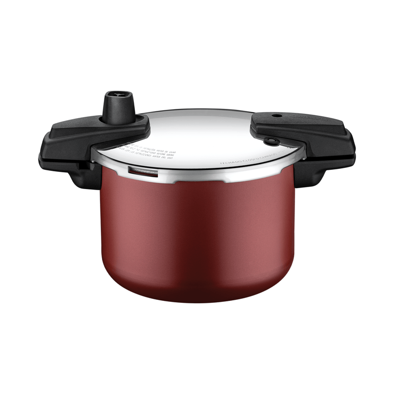 Olla a Presion Tramontina Arizona en Aluminio con Revestimiento Interno y Externo Antiadherente Starflon Max Rojo 20 cm 4,5 L