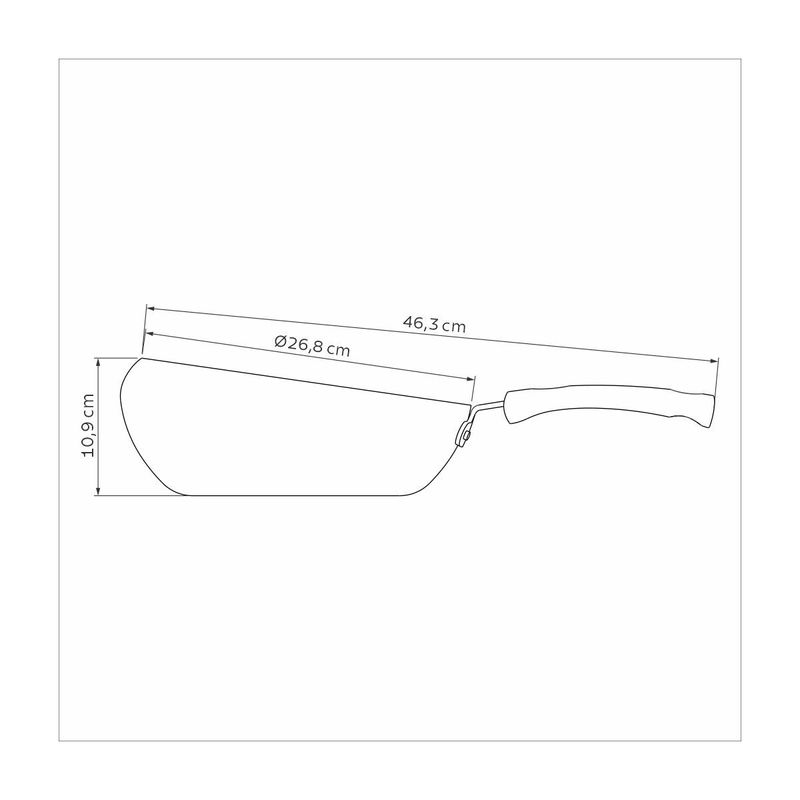 Sartén Tramontina Profesional para Saltear Aluminio con Revestimiento Interno con Antiadherente Starflon Premium y Acabado Externo Lijado 28 cm 33 L