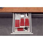 Juego de Cubiertos Tramontina Leme con Laminas de Acero Inoxidable y Mangos de Polipropileno Rojo con Cubiertera 25 Piezas