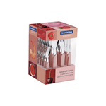 Juego de Cubiertos Tramontina Carmel con Láminas de Acero Inoxidable y Mangos de Polipropileno Carmín Claro 24 Piezas