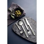 Juego de Cubiertos Tramontina Vik en Acero Inoxidable con Detalles de Polipropileno Oliva 24 Piezas