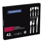 Juego de Cubiertos Tramontina Malibu en Acero Inoxidable 42 Piezas