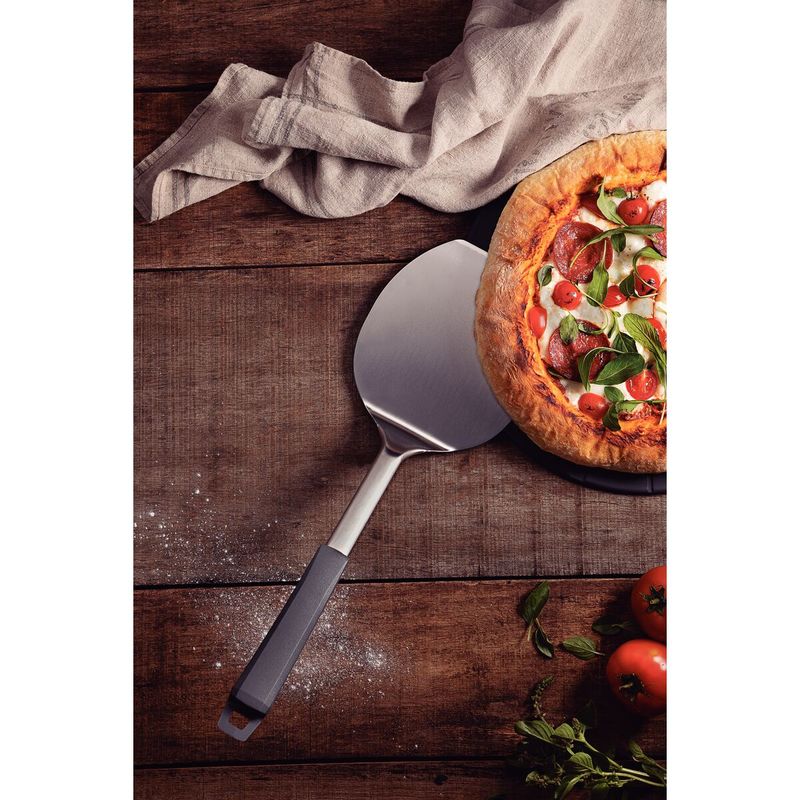 Espatula para Pizza Tramontina con Lamina de Acero Inoxidable y Mango de Polipropileno Gris
