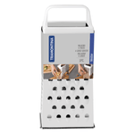 Rallador 4 Lados Tramontina Utilita en Acero Inoxidable y Asa de ABS Blanco