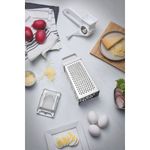 Rallador 4 Lados Tramontina Utilita en Acero Inoxidable y Asa de ABS Blanco