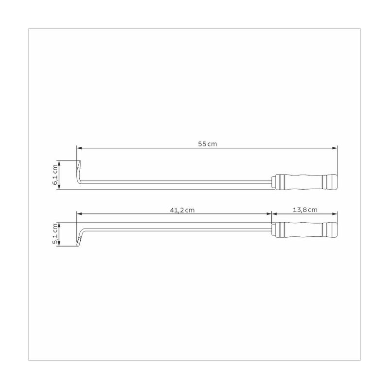 Gancho para Asado Tramontina con Lamina de Acero Inoxidable y Mango de Madera Natural 55 cm