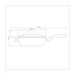 Sartén Honda Tramontina Paris en Aluminio con Revestimiento Interno y Externo Antiadherente Starflon Max Plomo con Tapa de Vidrio 24 cm 2