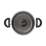 Cacerola Tramontina Paris en Aluminio con Revestimiento Interno y Externo Antiadherente Starflon Max Plomo con Tapa de Vidrio 22 cm 3