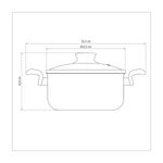 Cacerola Tramontina Paris en Aluminio con Revestimiento Interno y Externo Antiadherente Starflon Max Plomo con Tapa de Vidrio 22 cm 3
