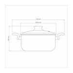 Cacerola Tramontina Paris en Aluminio con Revestimiento Interno y Externo Antiadherente Starflon Max Plomo con Tapa de Vidrio 24 cm 4