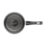 Olla Tramontina Paris en Aluminio con Revestimiento Interno y Externo Antiadherente Starflon Max Plomo con Tapa de Vidrio 18 cm 2