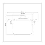 Olla Alta Tramontina Paris en Aluminio con Revestimiento Interno y Externo Antiadherente Starflon Max Plomo con Tapa de Vidrio 20 cm 4