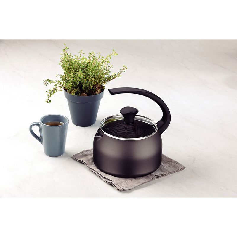 Tetera Tramontina en Aluminio con Revestimiento Interno y Externo de Antiadherente Starflon Max Plomo 1