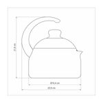 Tetera Tramontina en Aluminio con Revestimiento Interno y Externo Starflon Max Azul 1