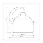 Tetera Tramontina en Aluminio con Revestimiento Interno y Externo Starflon Max Azul 1