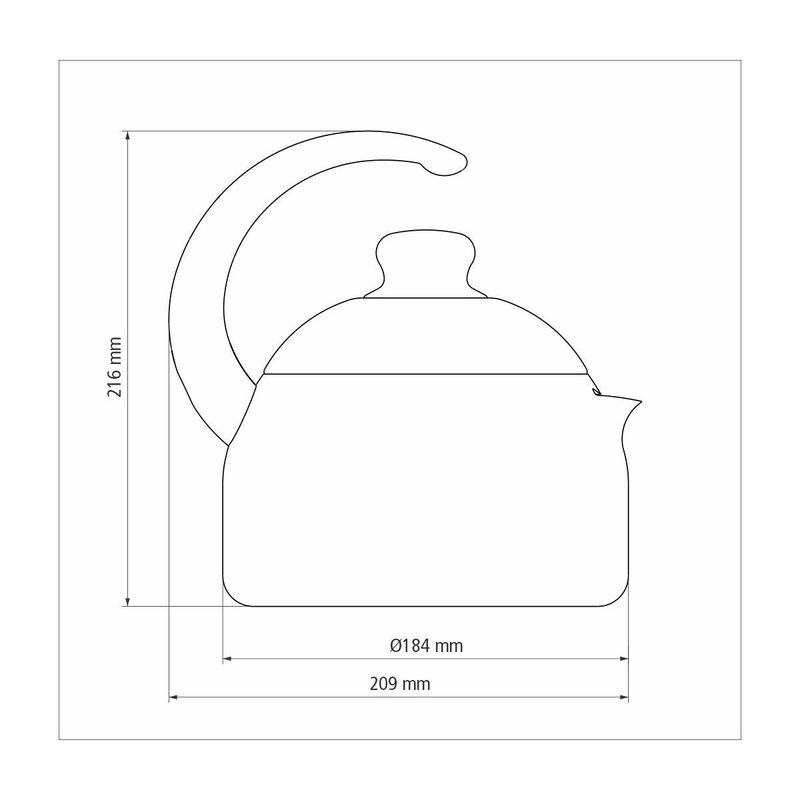 Tetera Tramontina en Aluminio con Revestimiento Interno y Externo Starflon Max Azul 1