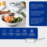 Sartén Tramontina Brava de Acero Inoxidable Fondo Triple con Mango 24 cm 21 L