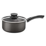 Olla Tramontina Paris en Aluminio con Revestimiento Interno y Externo Antiadherente Starflon Max Plomo con Tapa de Vidrio 22 cm 3