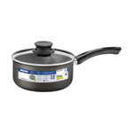 Olla Tramontina Paris en Aluminio con Revestimiento Interno y Externo Antiadherente Starflon Max Plomo con Tapa de Vidrio 18 cm 2