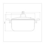 Cacerola Tramontina Paris en Aluminio con Revestimiento Interno y Externo Antiadherente Starflon Max Plomo con Tapa de Vidrio 26 cm 6