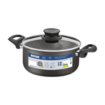 Cacerola Tramontina Paris en Aluminio con Revestimiento Interno y Externo Antiadherente Starflon Max Plomo con Tapa de Vidrio 24 cm 4