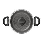 Cacerola Tramontina Paris en Aluminio con Revestimiento Interno y Externo Antiadherente Starflon Max Plomo con Tapa de Vidrio 24 cm 4