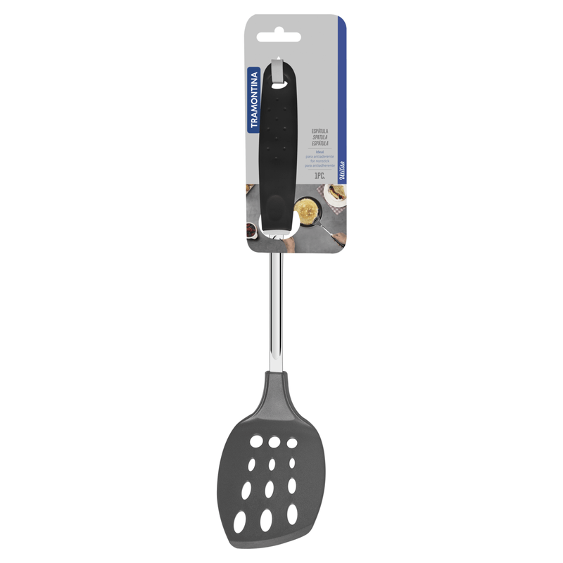 Espatula Tramontina Utilita en Nylon con Mango de Polipropileno Negro
