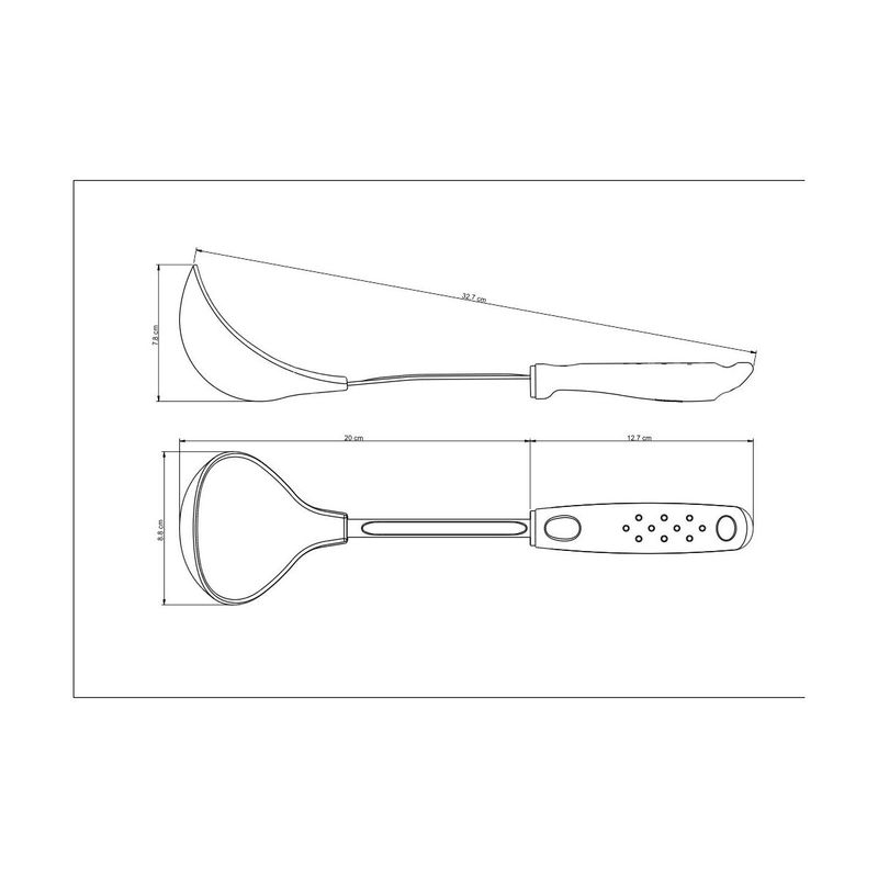 Cucharon Tramontina Utilita en Nylon con Mango de Polipropileno Negro